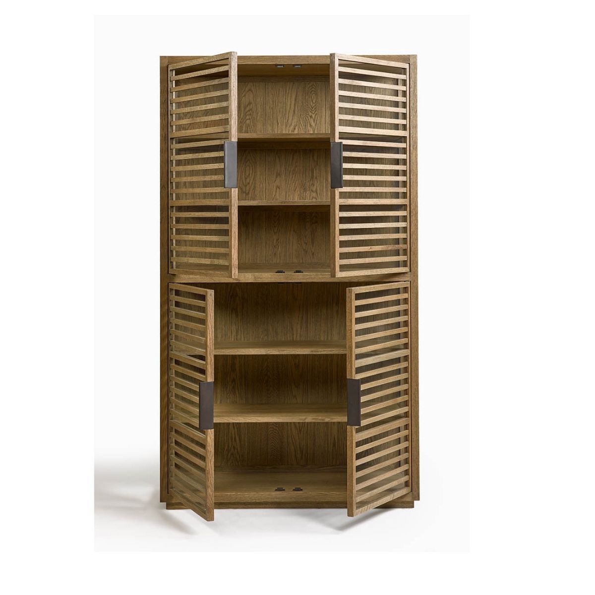 Vitrina de Roble con Puertas de Listones - Imagen 3