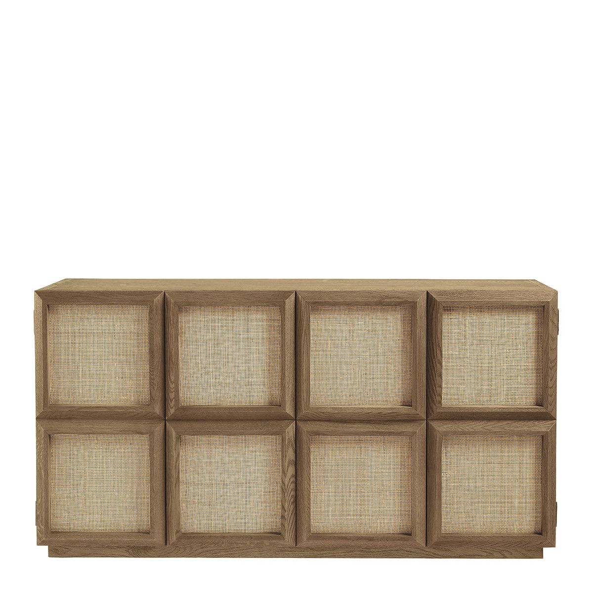 Aparador de Roble con Puertas de Rejilla de Ratán - Imagen 2