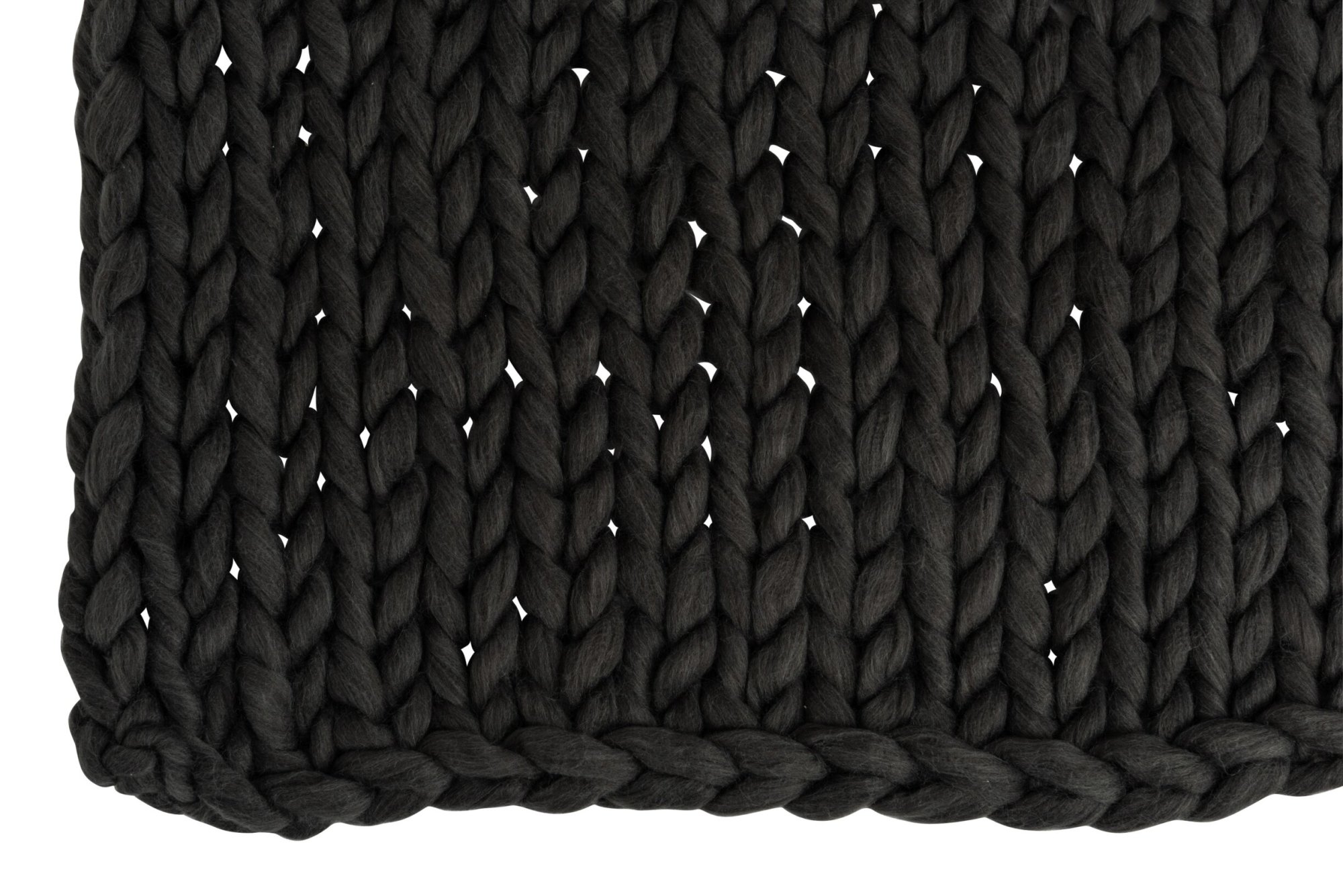Plaid de Punto Grueso Negro - Imagen 3