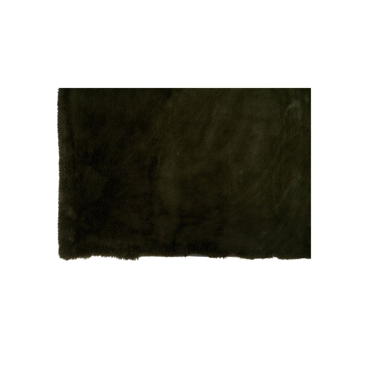 Plaid de Pelo Suave Verde Musgo - Imagen 4