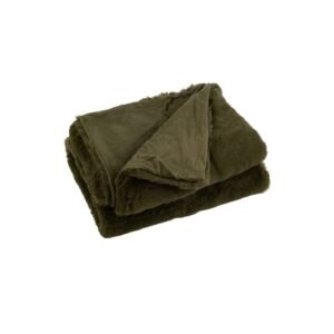 Plaid de Pelo Suave Verde Musgo