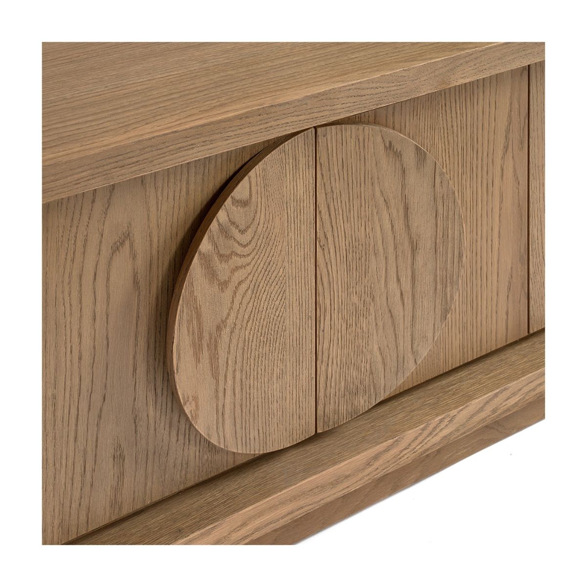 Mueble de TV de Roble con Frentes Circulares - Imagen 4