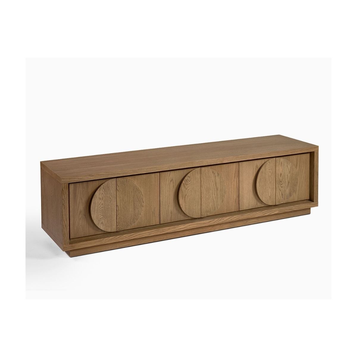 Mueble de TV de Roble con Frentes Circulares