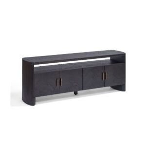 Mueble de TV de Roble Black Brown con Cuatro Puertas