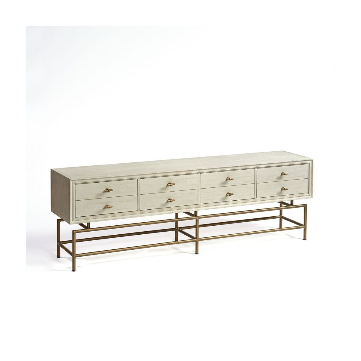 Mueble de TV de Roble con Ocho Cajones