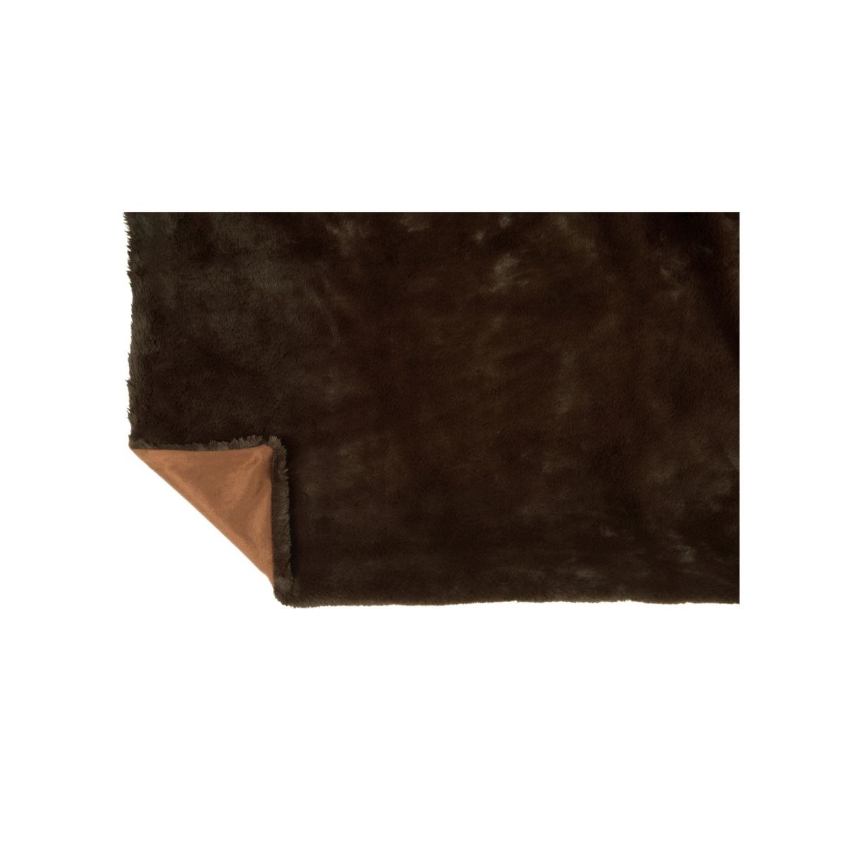 Plaid de Pelo Suave Marrón Chocolate - Imagen 4