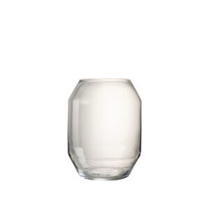 Portavelas de Cristal Transparente Grande