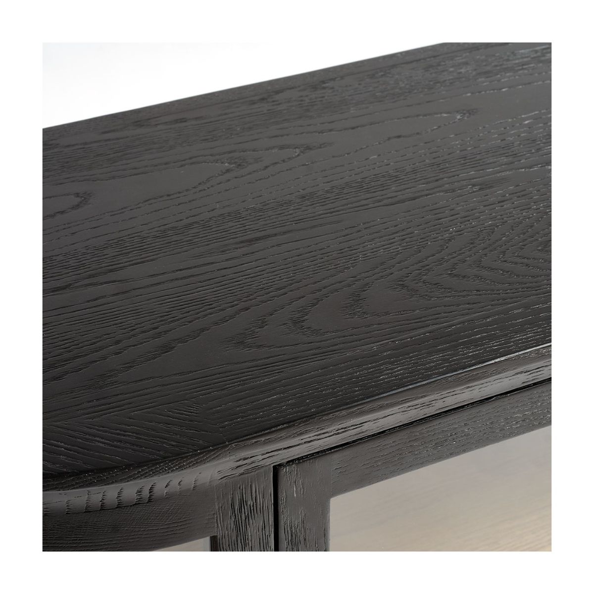 Aparador de Roble Negro con Puertas y Laterales de Cristal - Imagen 4
