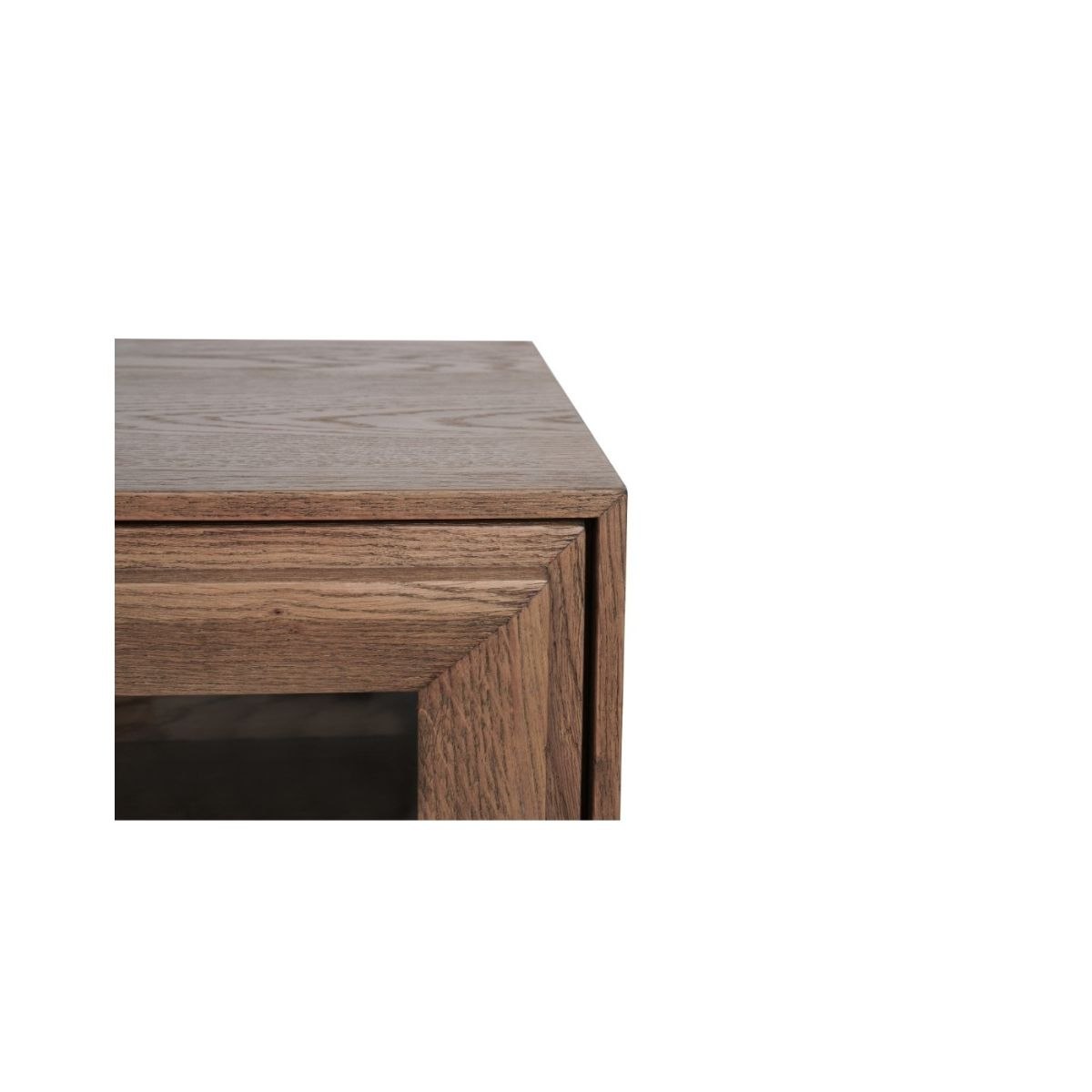 Mueble de TV de Roble Natural con Cuatro Puertas de Cristal - Imagen 4