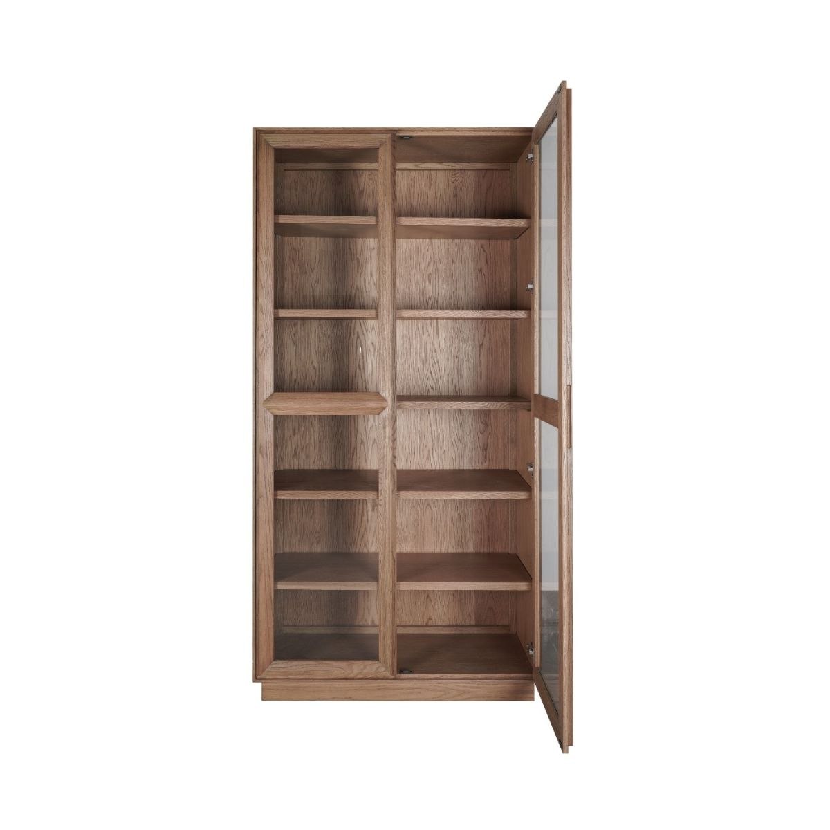 Vitrina de Roble Natural con Dos Puertas de Cristal - Imagen 3