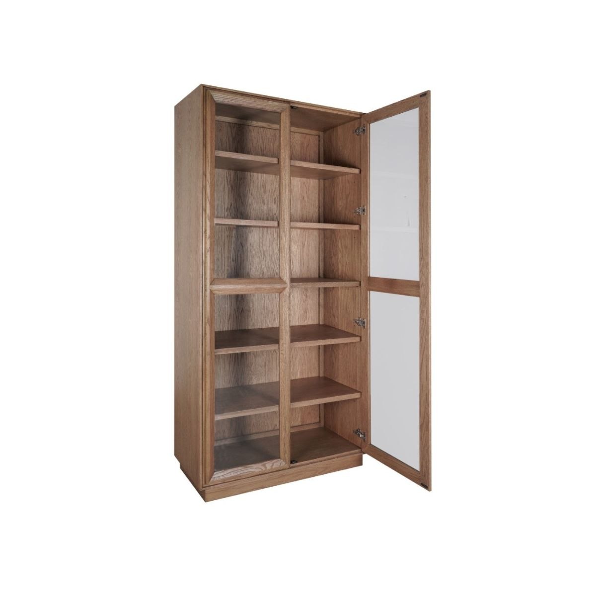 Vitrina de Roble Natural con Dos Puertas de Cristal - Imagen 4
